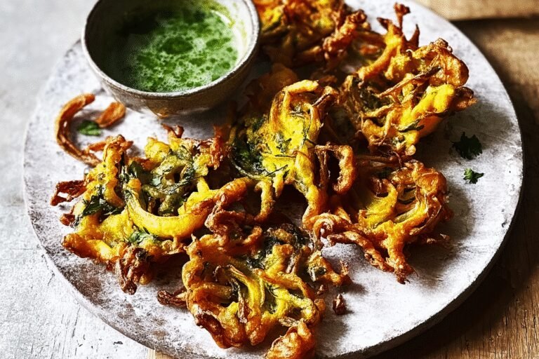 Spring Onion Bhajis With Fresh Mint And Coriander Chutney Recipe 8 Spring Onion Bhajis 78.Png