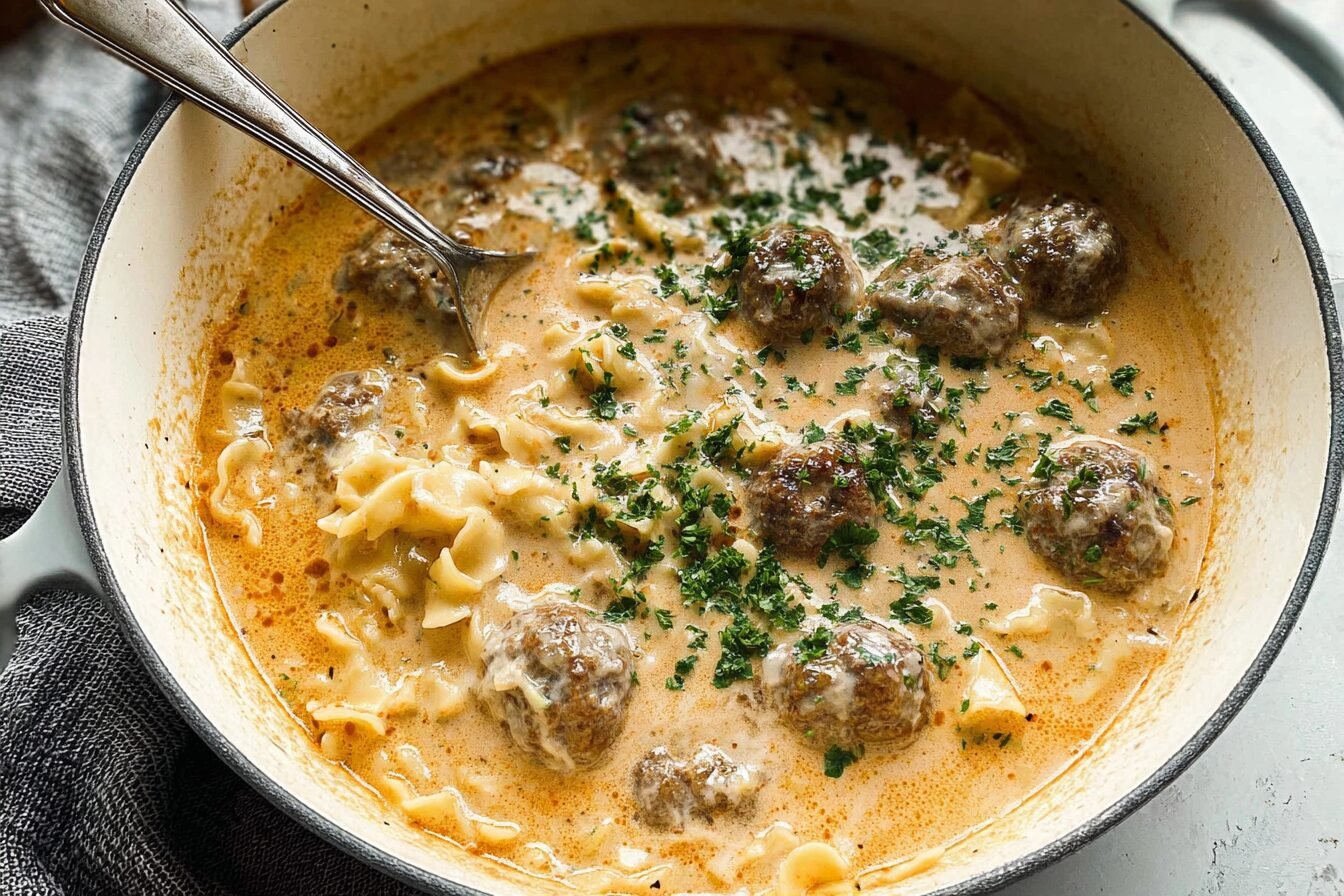 Swedish Meatball Soup Recipe With Creamy Broth And Fresh Herbs 6 Swedish Meatball Soup