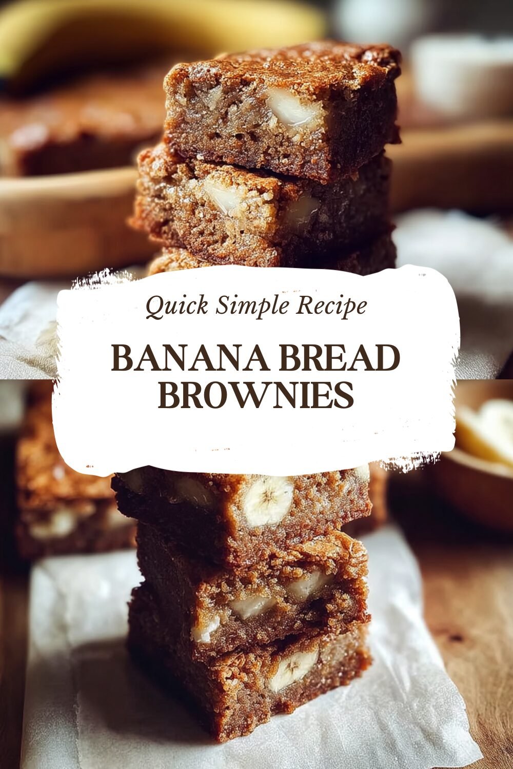 Banana Bread Brownies: Fudgy Chocolate Banana Bars 7 Banana Bread Brownies
