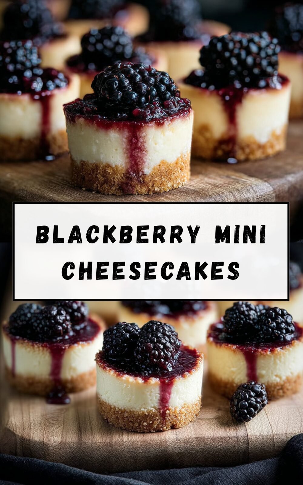 No Bake Mini Blackberry Cheesecakes With Lemon Zest And Crunchy Crust 4 Blackberry Mini Cheesecakes
