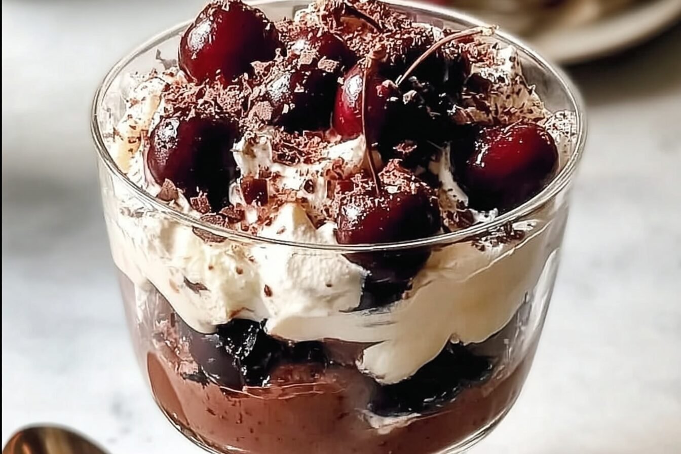 Boozy Black Forest Trifle Recipe With Rich Chocolate And Cherry Layers 6 Boozy Black Forest Trifle