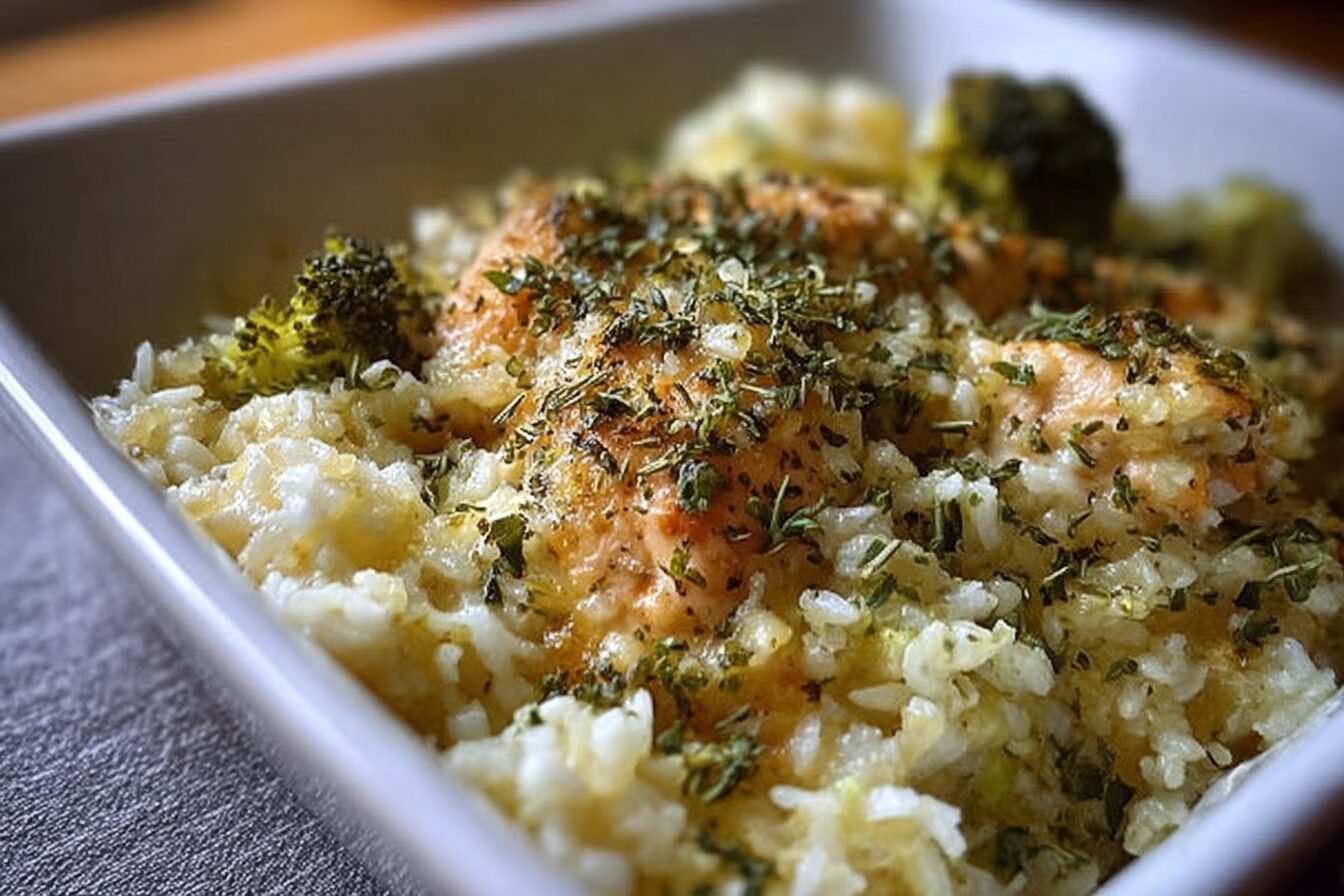 Broccoli Cauliflower Rice Chicken Casserole