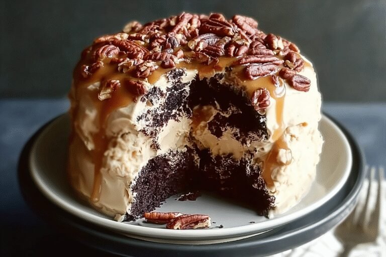 Caramel Pecan Ice Cream Chocolate Lokum Cake 63.Png