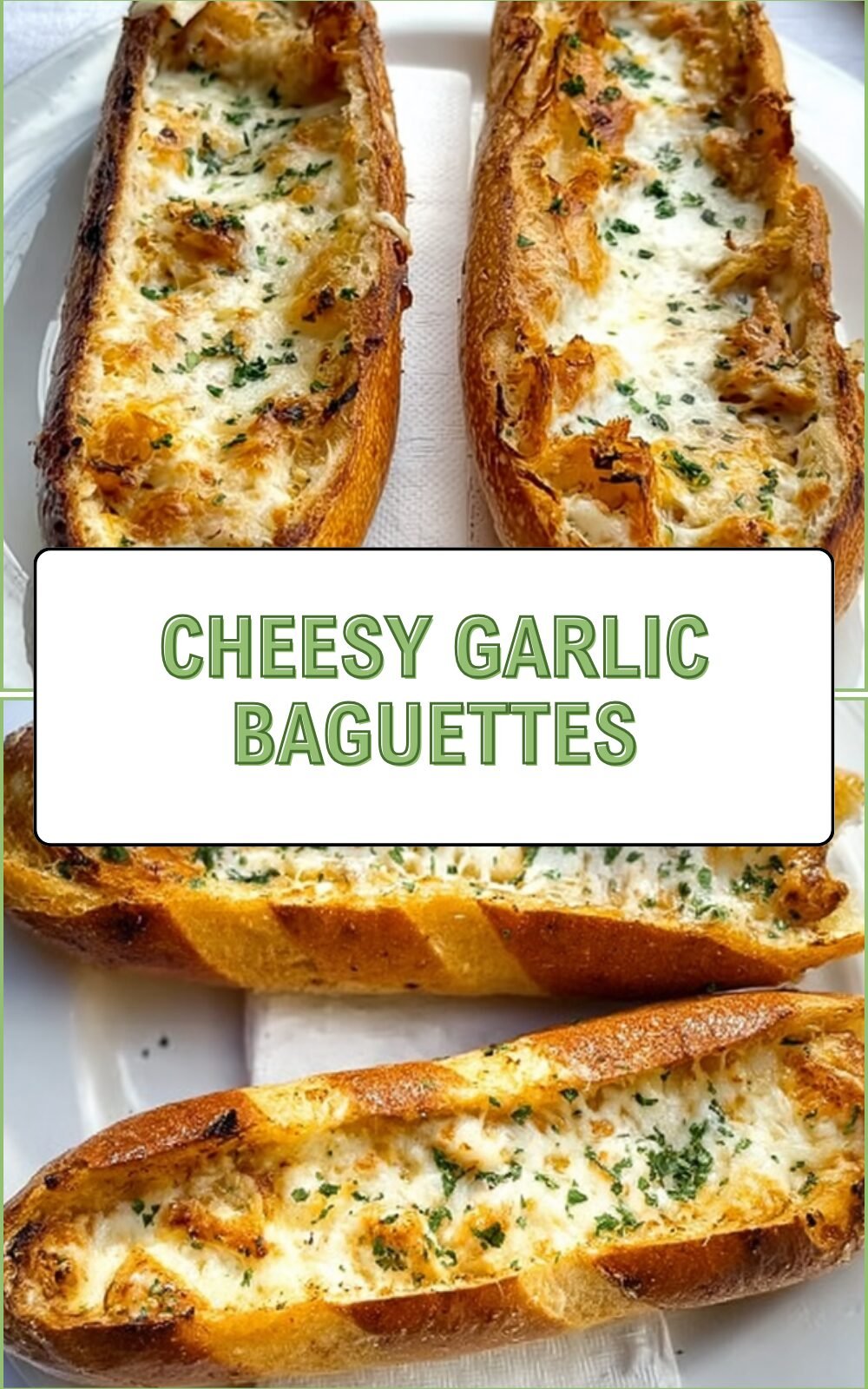 Cheesy Garlic Baguettes