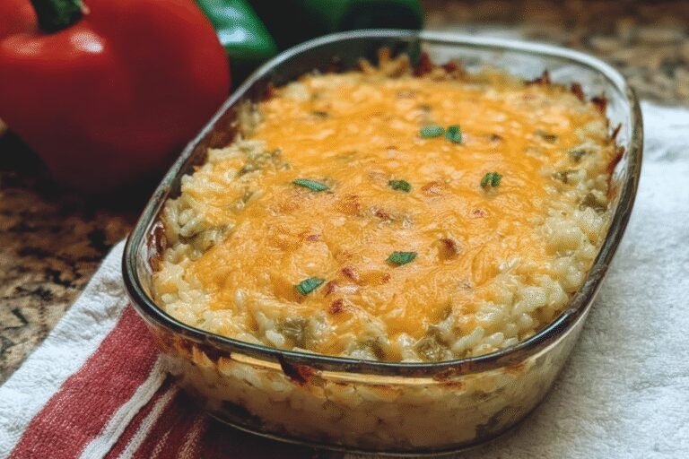 Cheesy Green Chile Rice Casserole 70.Png