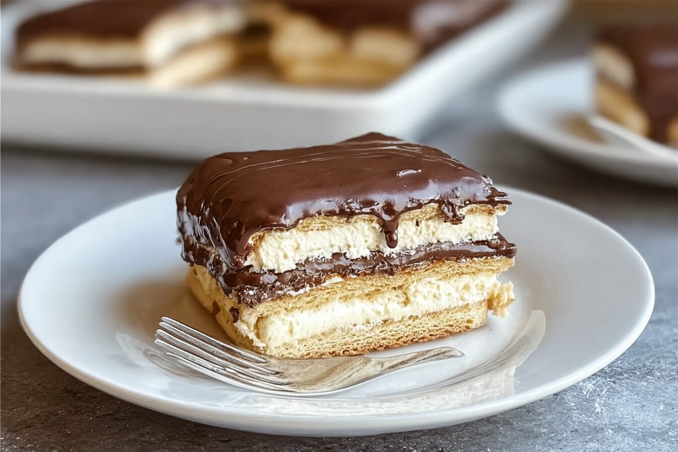 Chocolate Eclair Cake Recipe With Creamy Layers And Chocolate Topping 6 Chocolate Eclair Cake