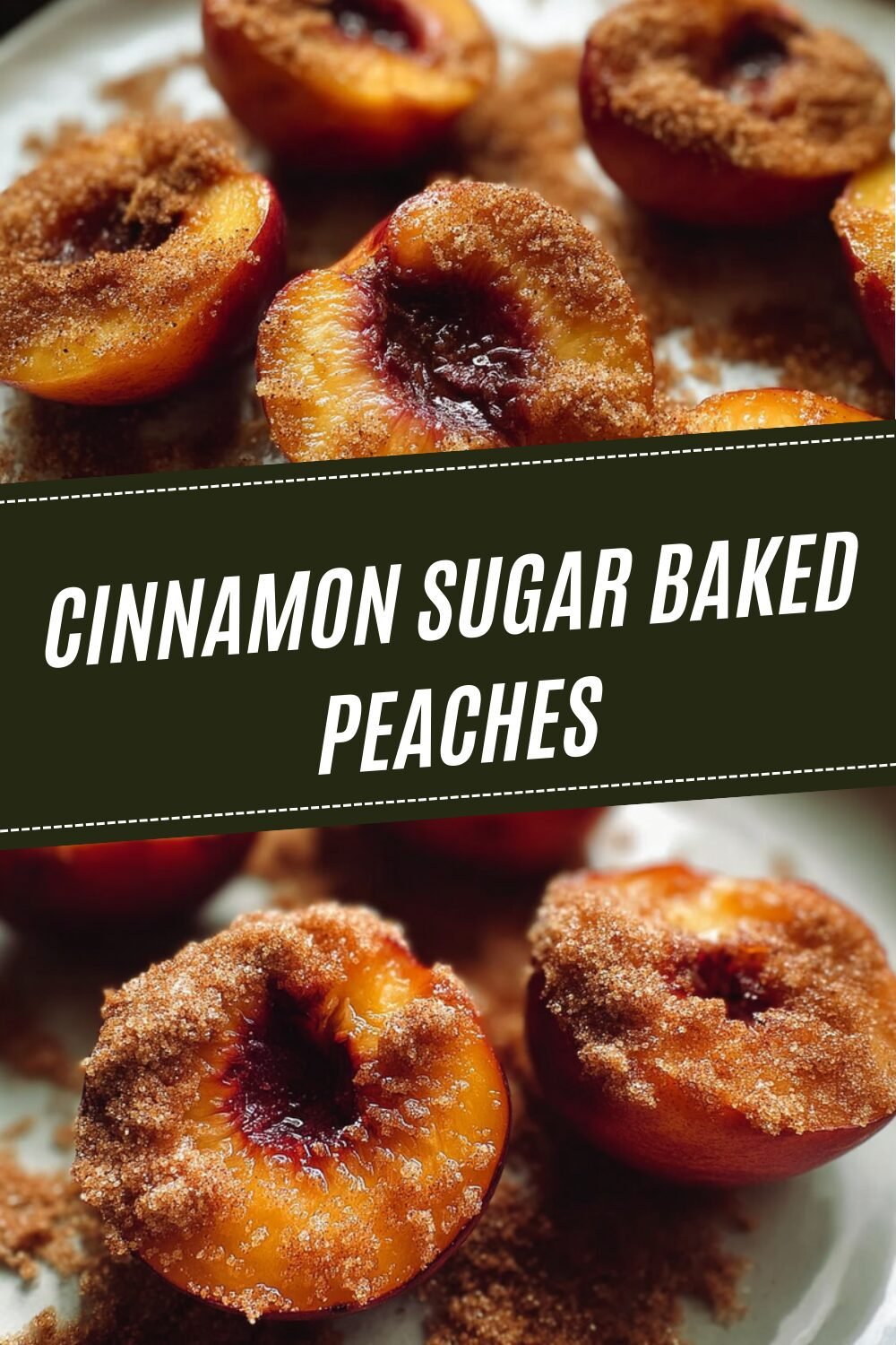 Baked Peaches With Brown Sugar, Cinnamon And Vanilla Ice Cream 7 Cinnamon Sugar Baked Peaches