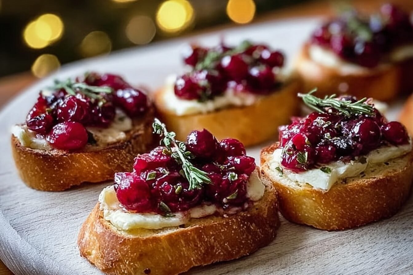 Cranberry Brie Crostini