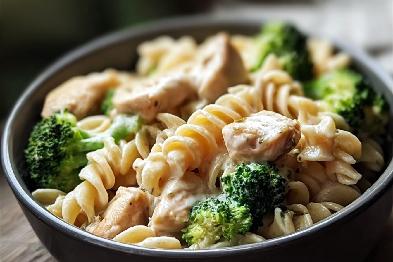 Creamy Chicken Broccoli Rotini Pasta