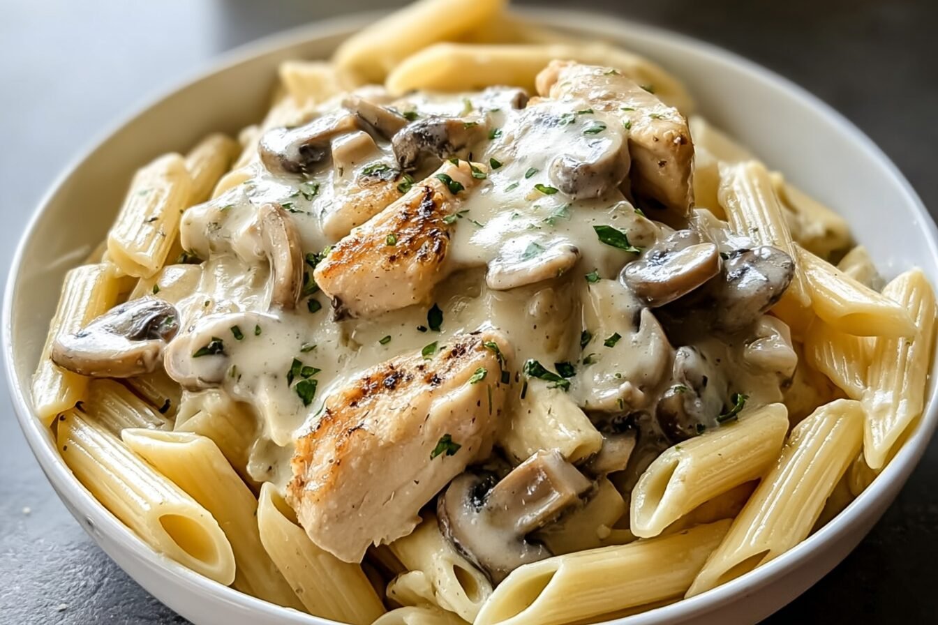 Creamy Chicken Mushroom Pasta
