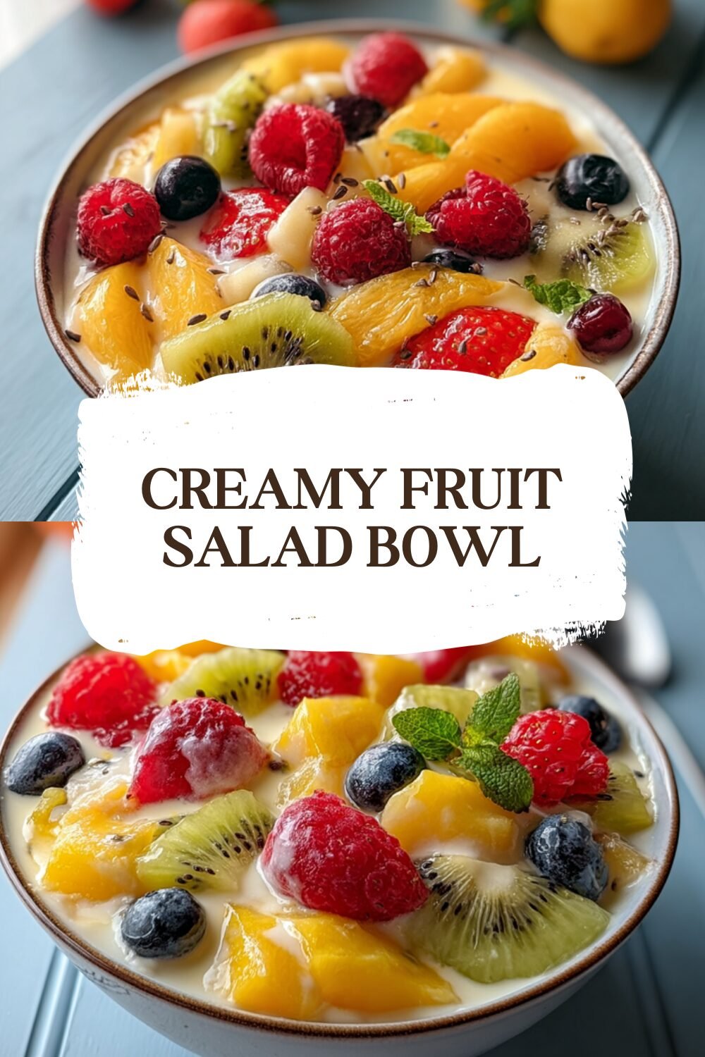 Creamy Fruit Salad Bowl