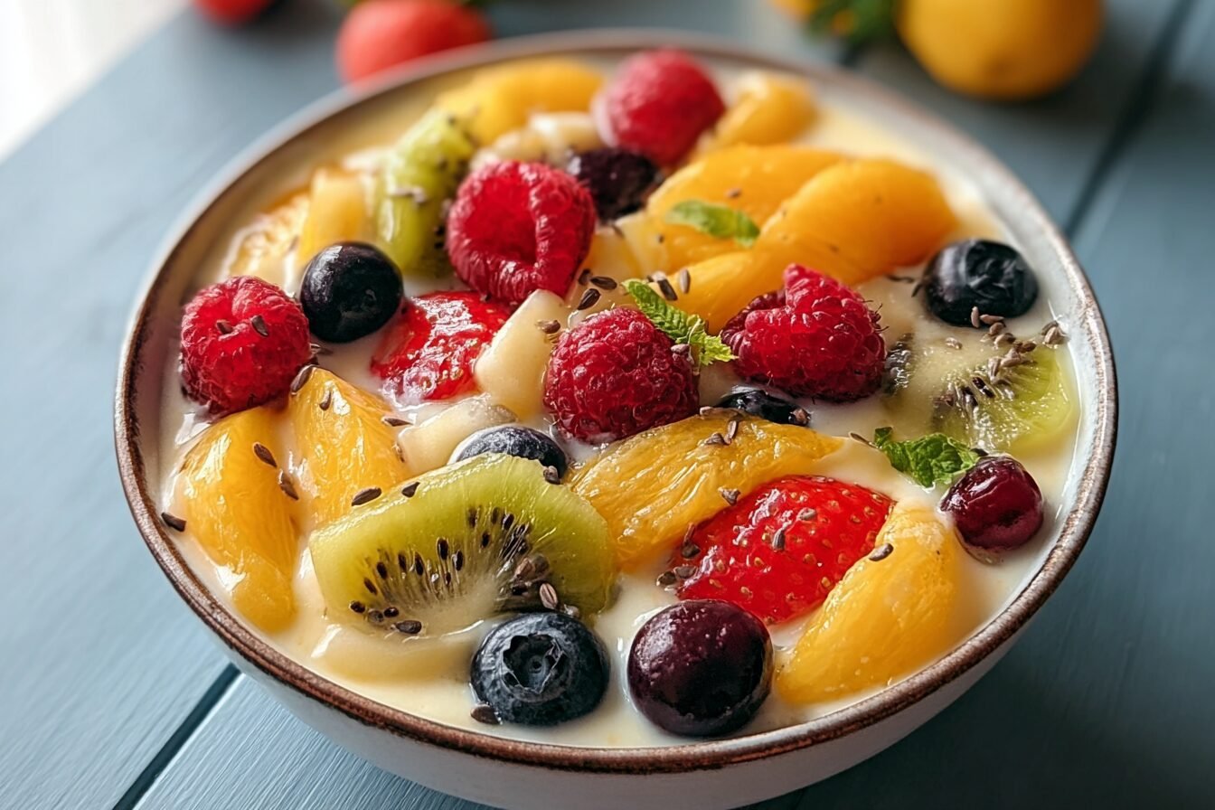 Creamy Fruit Salad Bowl