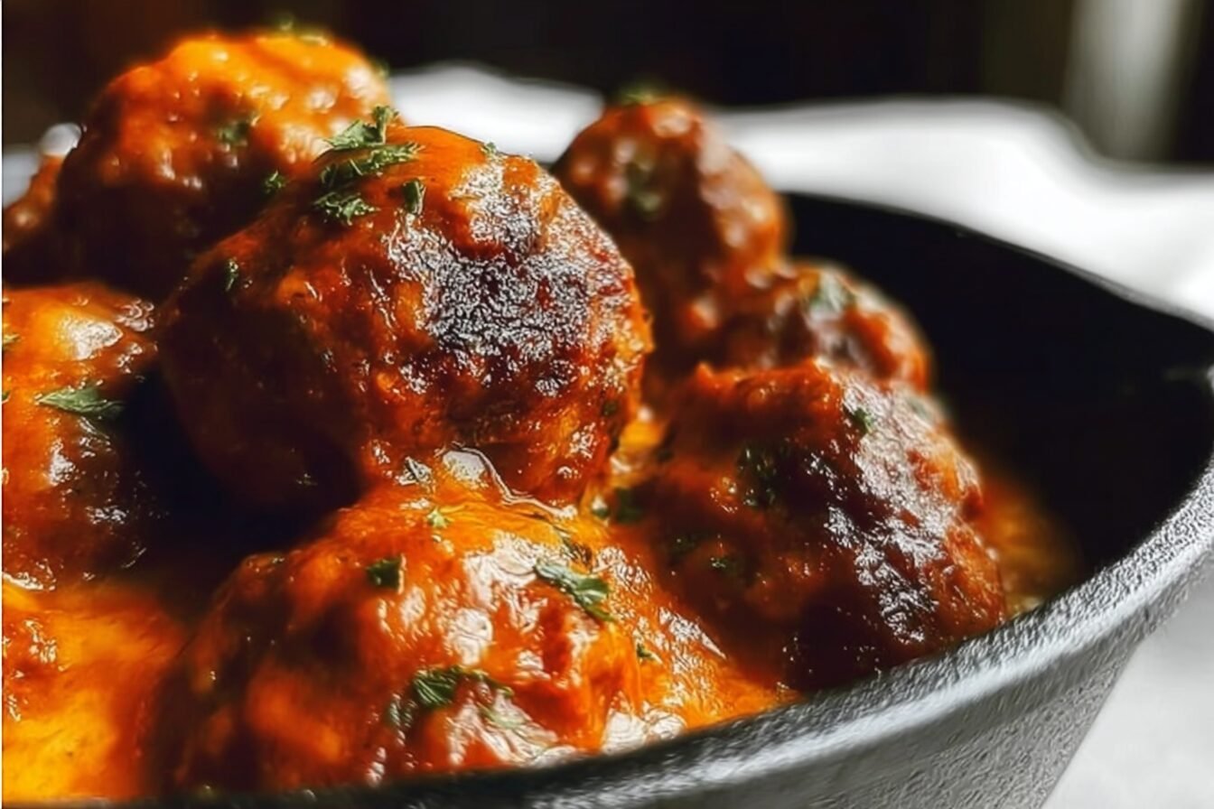 Enchilada Meatballs In Cheesy Tomato Sauce 6 Enchilada Meatballs