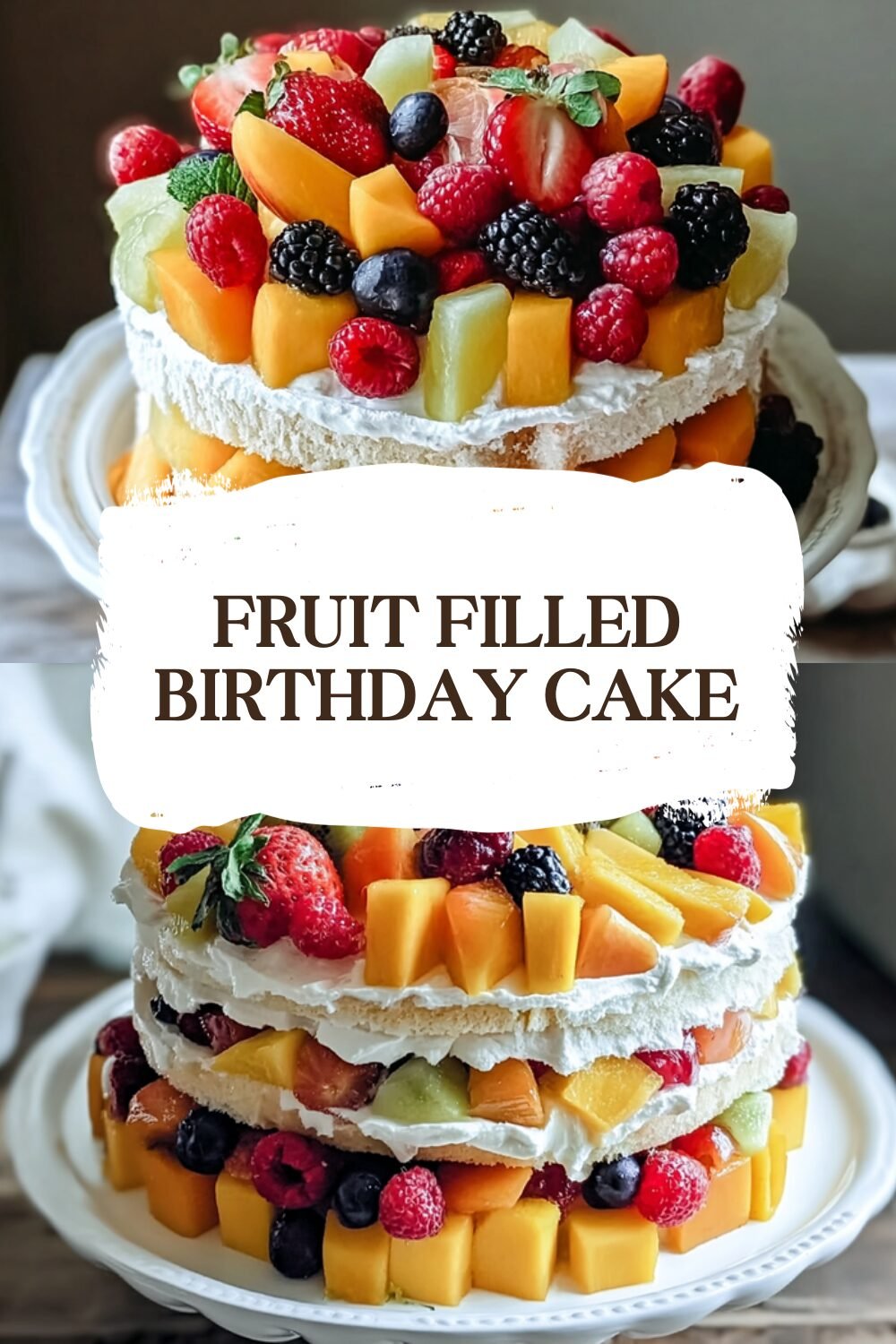 Berry Chantilly Cake Recipe With Fresh Whipped Cream And Berries 7 Fruit Filled Birthday Cake