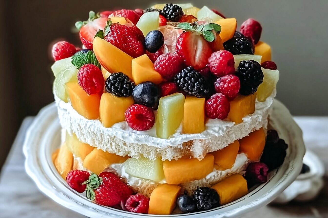 Berry Chantilly Cake Recipe With Fresh Whipped Cream And Berries 6 Fruit Filled Birthday Cake