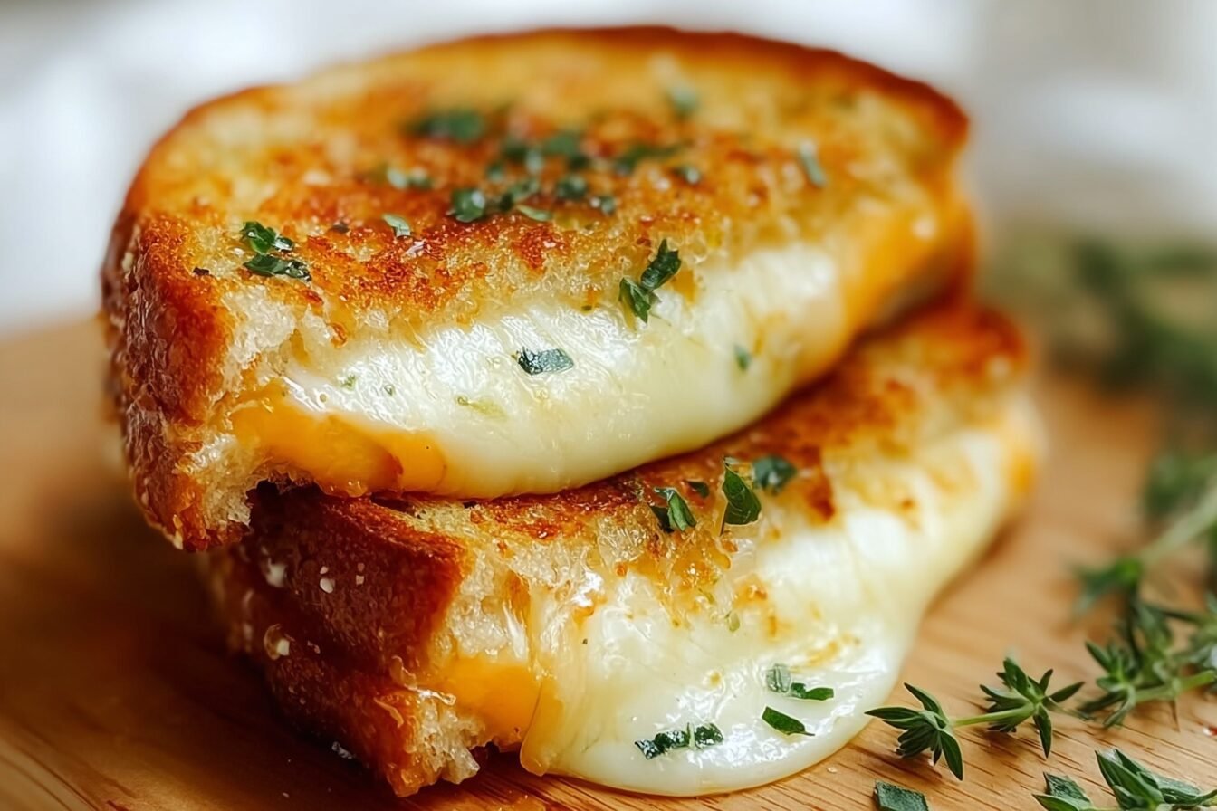 Garlic Bread Grilled Cheese
