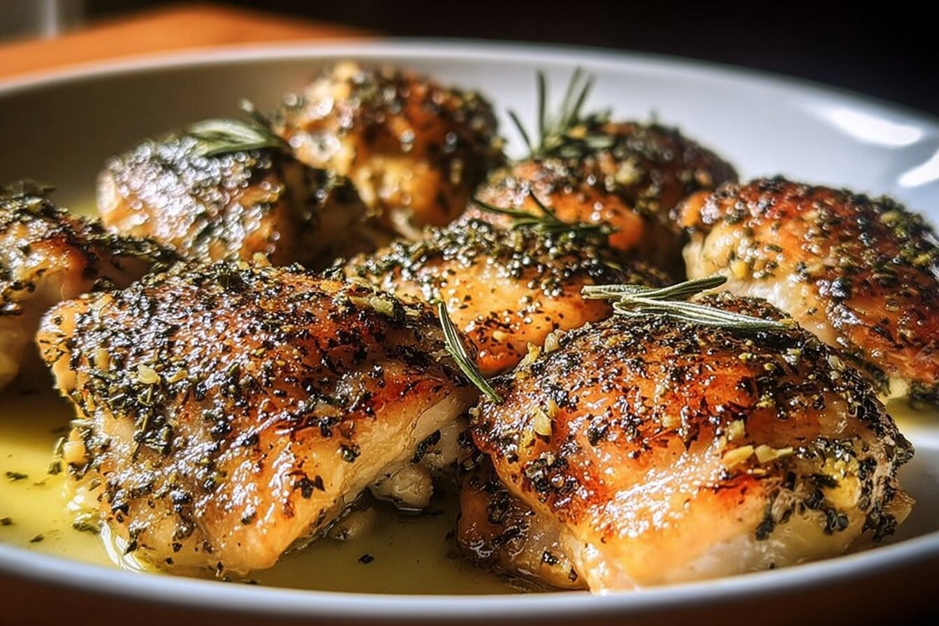 Garlic Herb Roasted Chicken Thighs With Crispy Skin And Bold Flavors 6 Garlic Herb Chicken Thighs