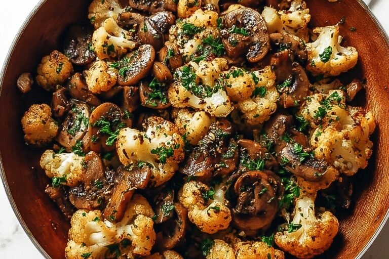 Garlic Mushrooms Cauliflower Skillet 75.Png