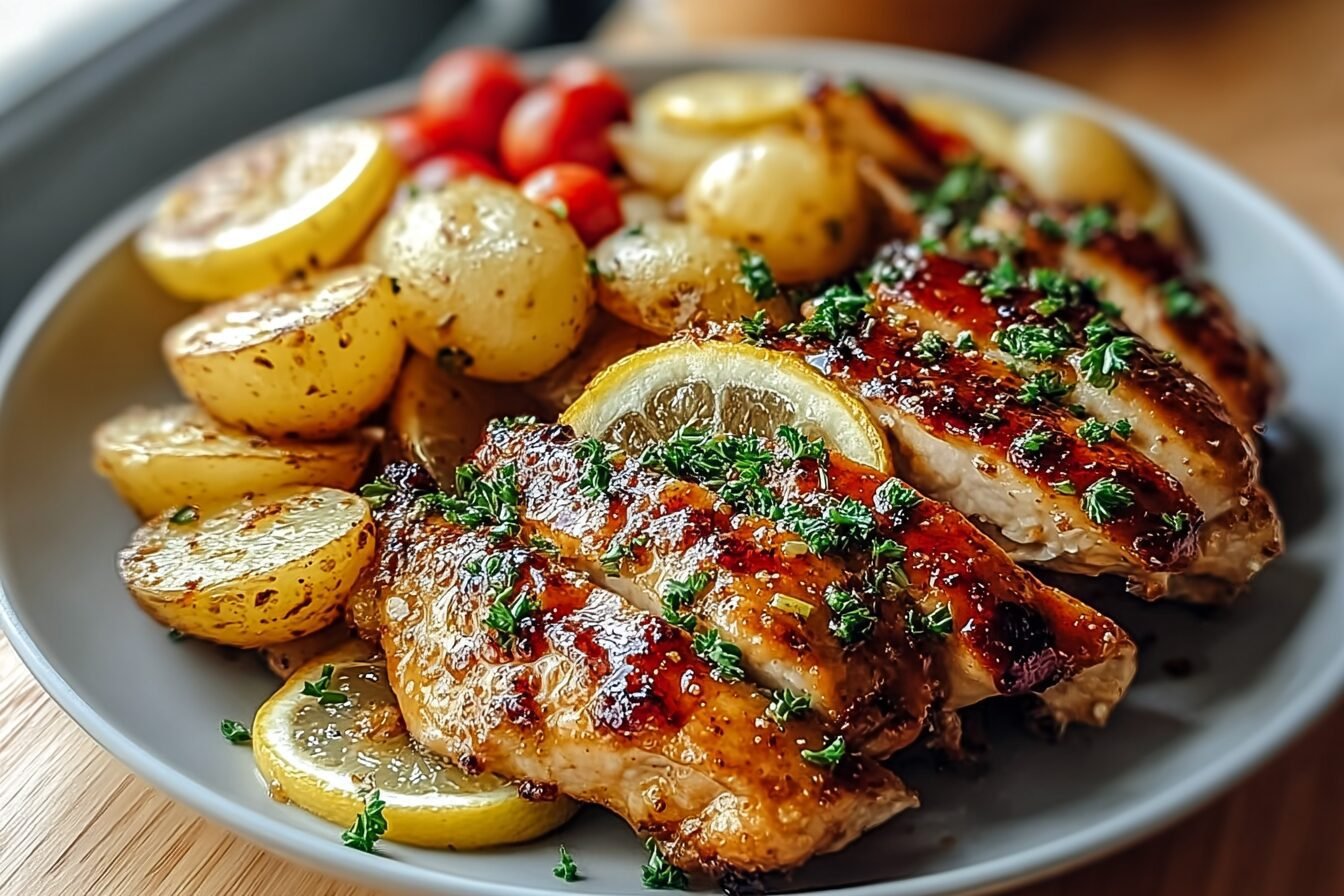 Glazed Lemon Garlic Chicken