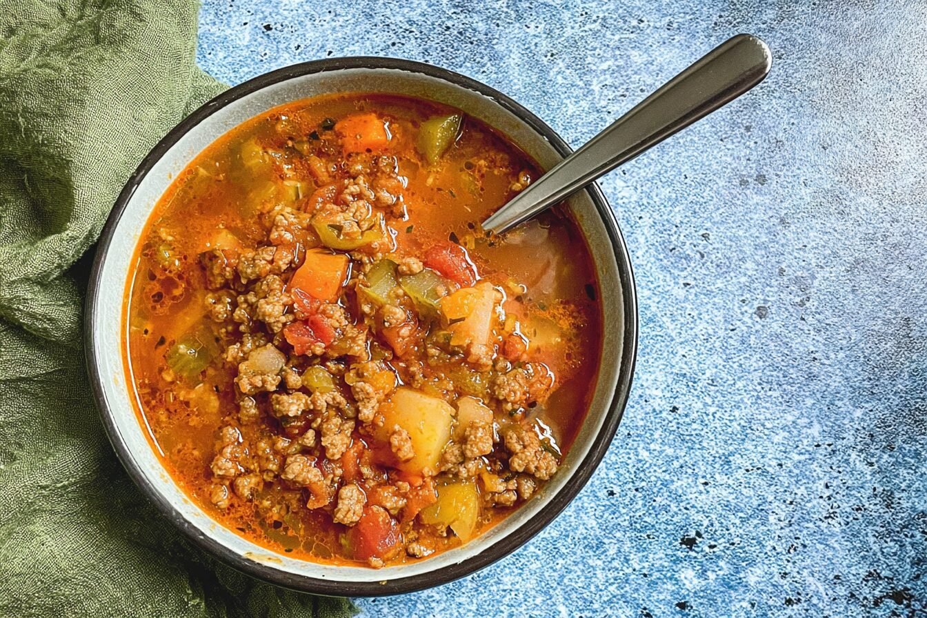 Easy Hamburger Soup Recipe For A Hearty And Quick Meal 6 Hamburger Soup
