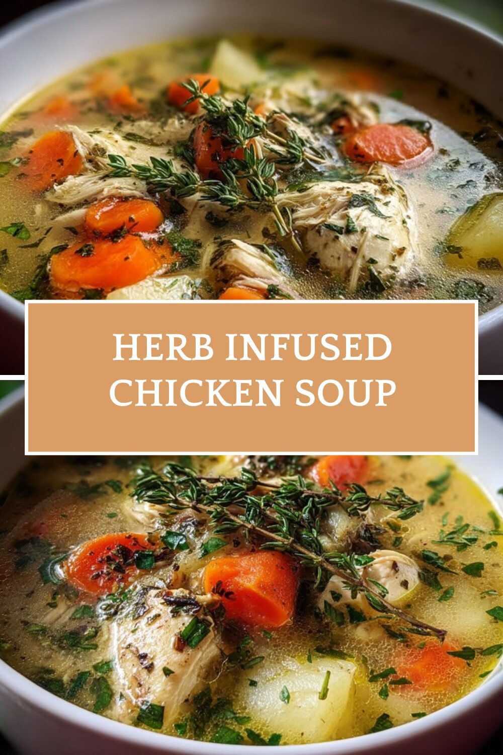 Herb-Loaded Chicken Noodle Soup With Fresh Ingredients 7 Herb Infused Chicken Soup