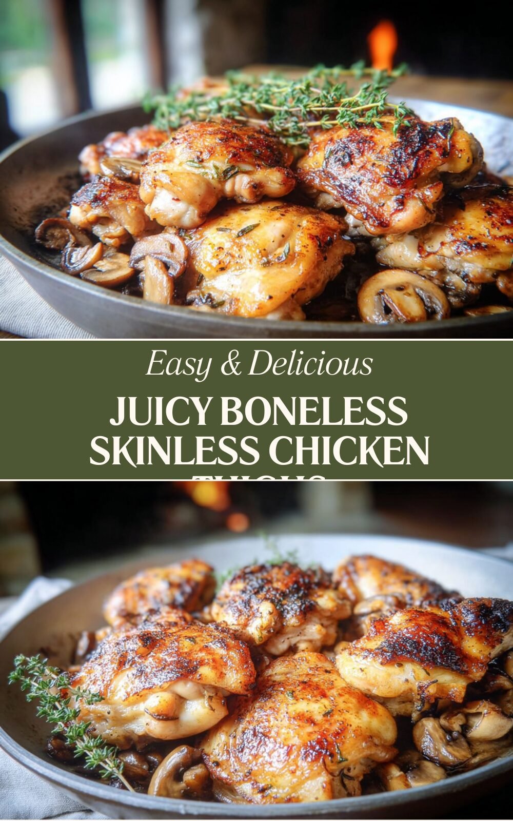 Juicy Boneless Skinless Chicken Thighs