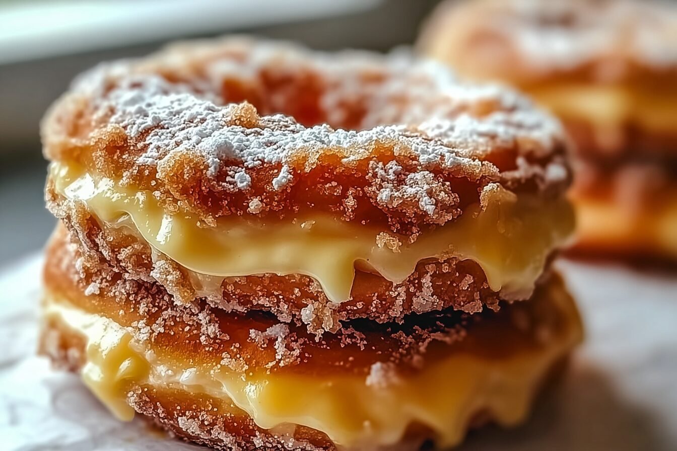 Peach Cobbler Cheesecake Donuts