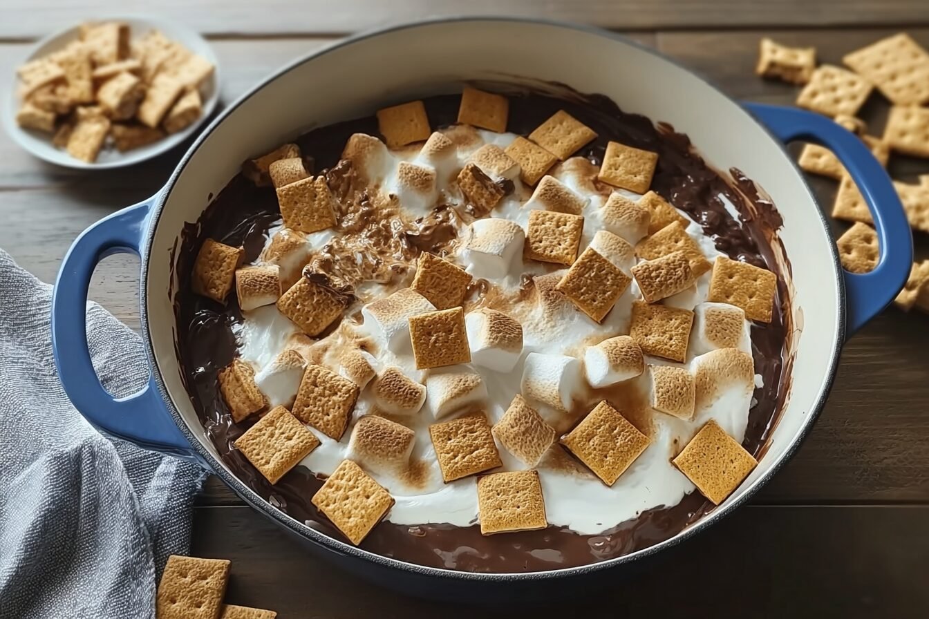 Peanut Butter Cup S'Mores Dip Recipe With Gooey Chocolate And Marshmallows 6 Peanut Butter Cup Smores Dip
