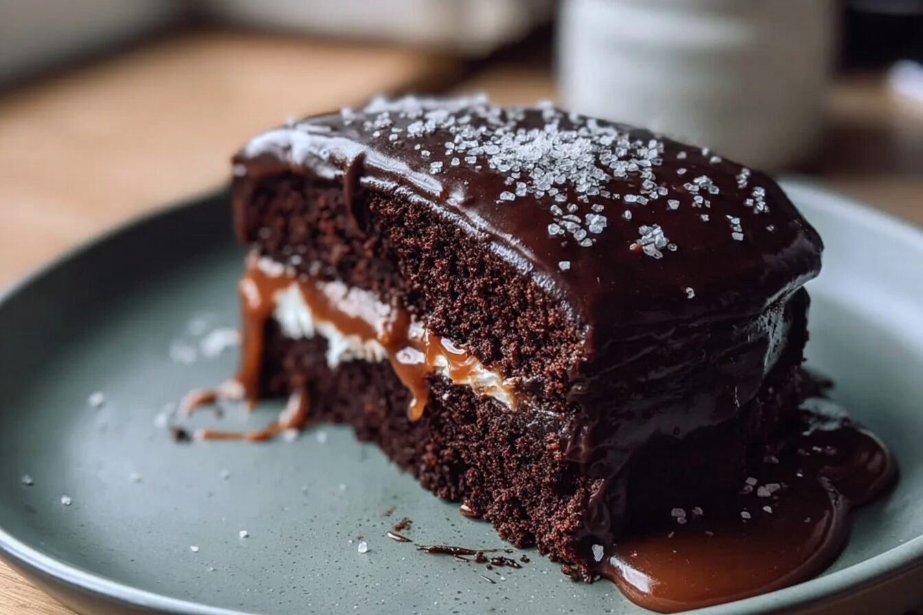 Salted Caramel Chocolate Cream Filled Layer Cake Recipe 6 Salted Caramel Ding Dong Chocolate Cake