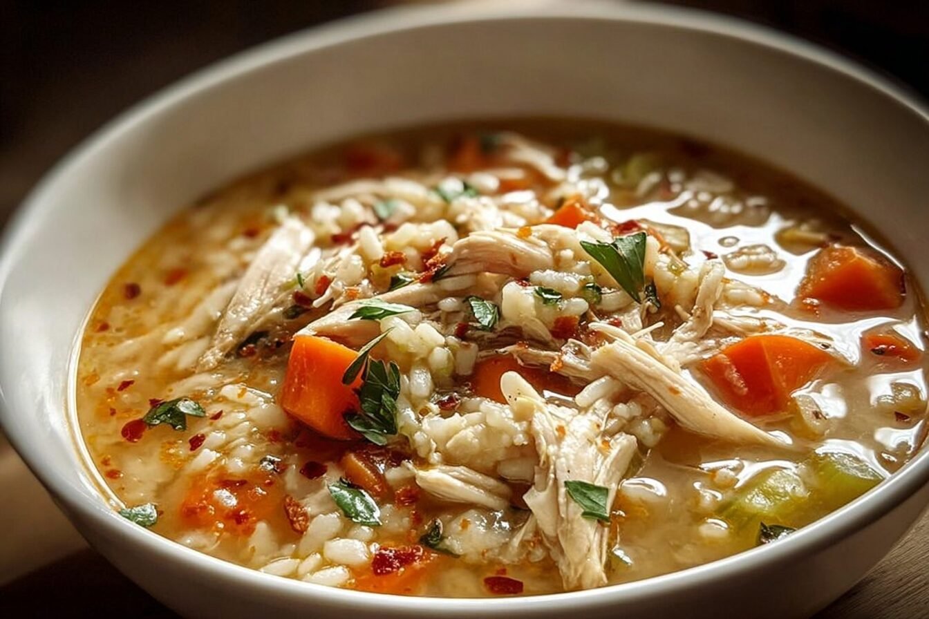 Shredded Chicken Soup