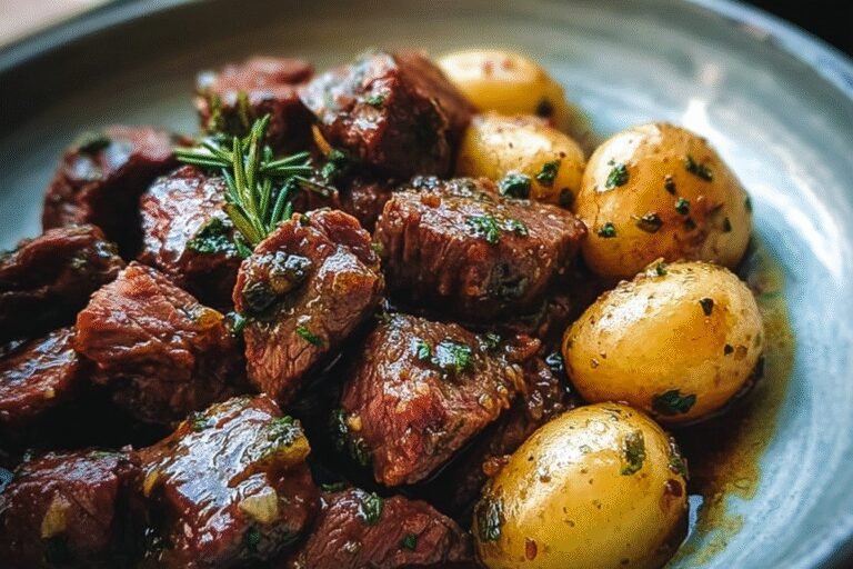 Slow Cooker Garlic Butter Beef Bites Potatoes 6.Png