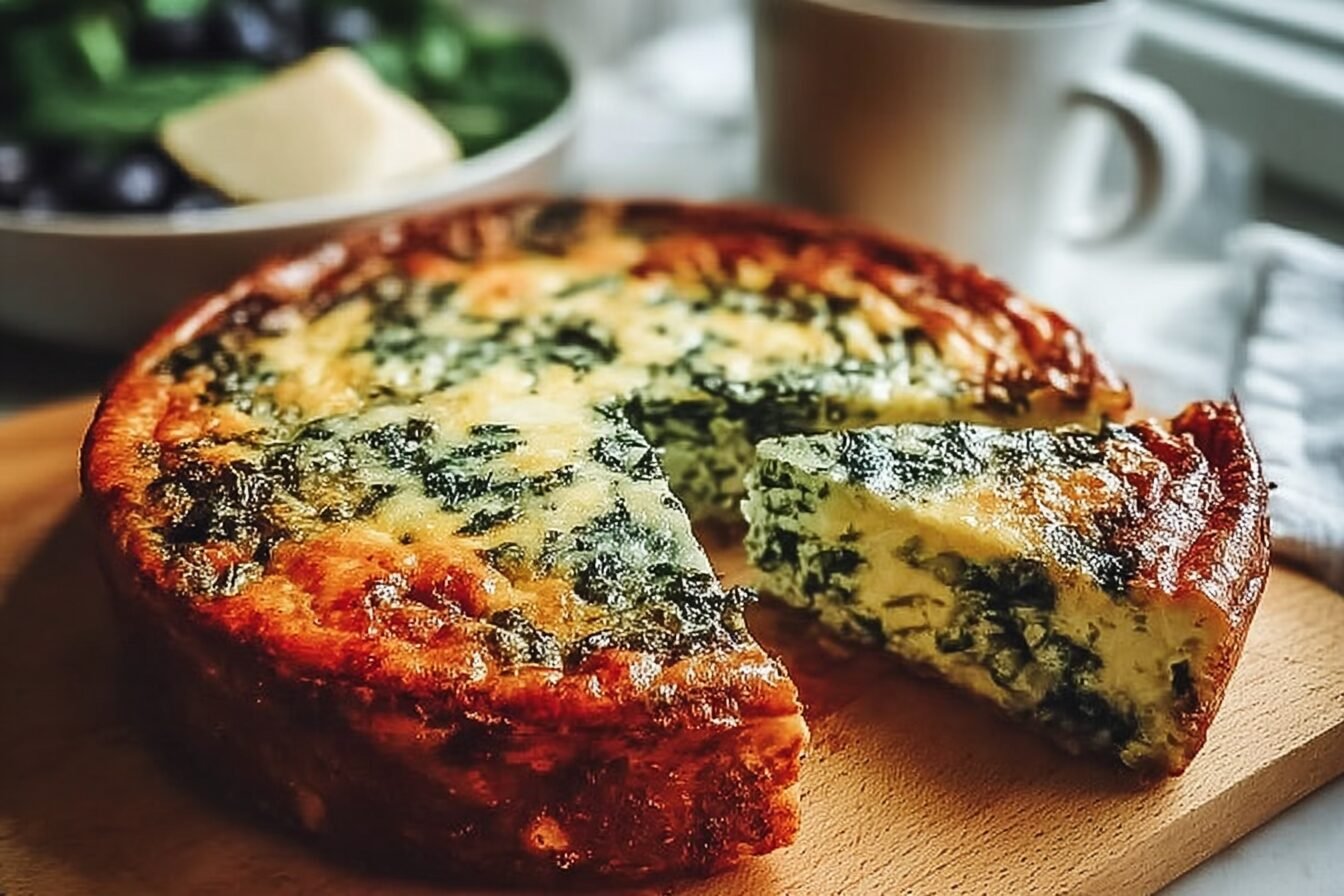 Spinach Crustless Quiche