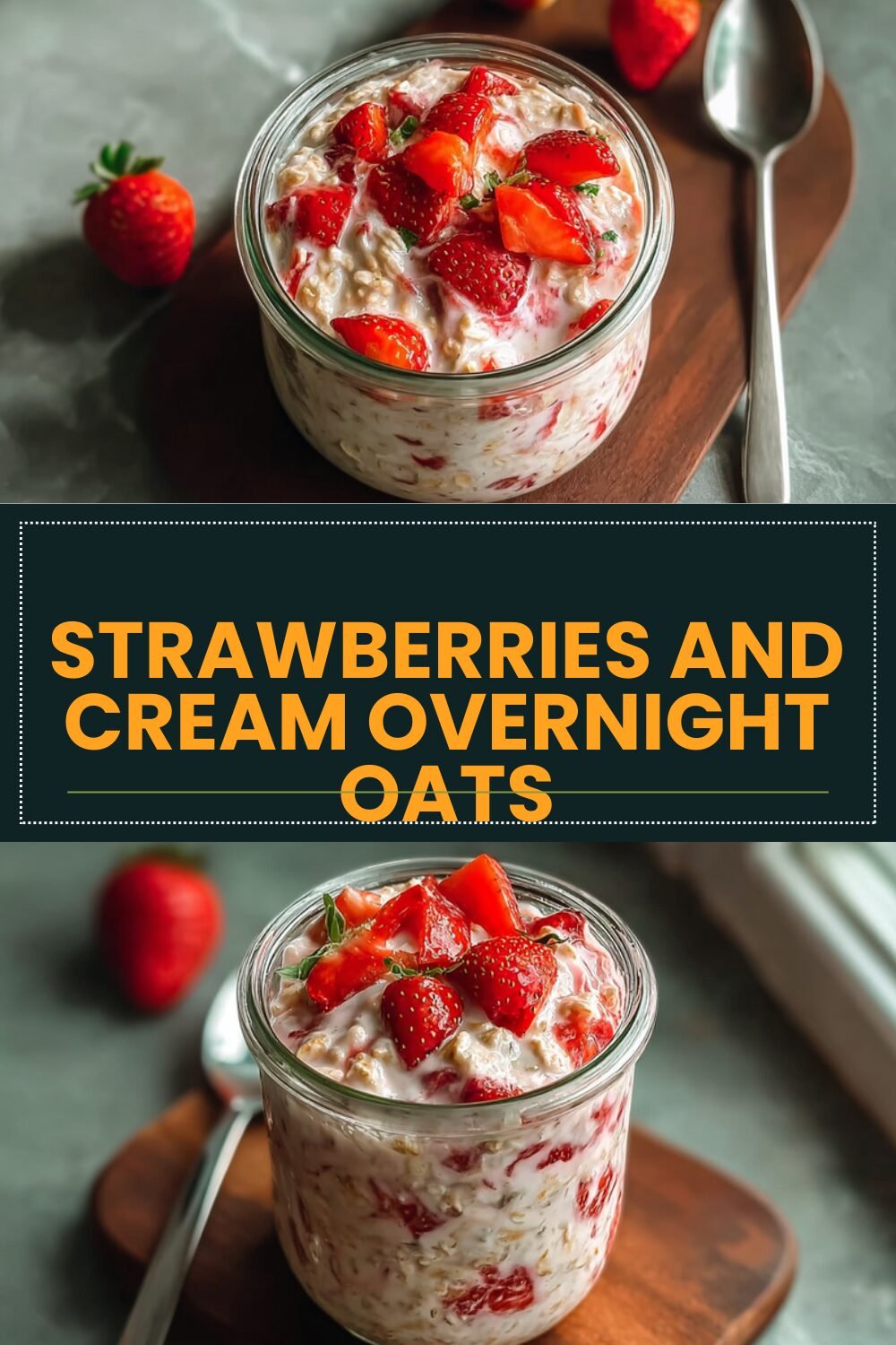 Strawberries And Cream Overnight Oats