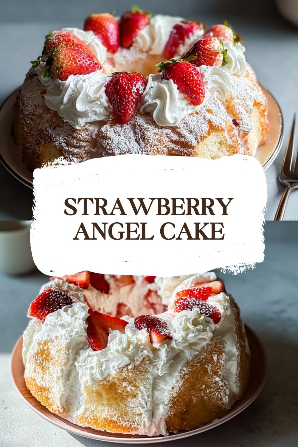 Strawberry Angel Cake Recipe With Fresh Berries And Light Cream 7 Strawberry Angel Cake