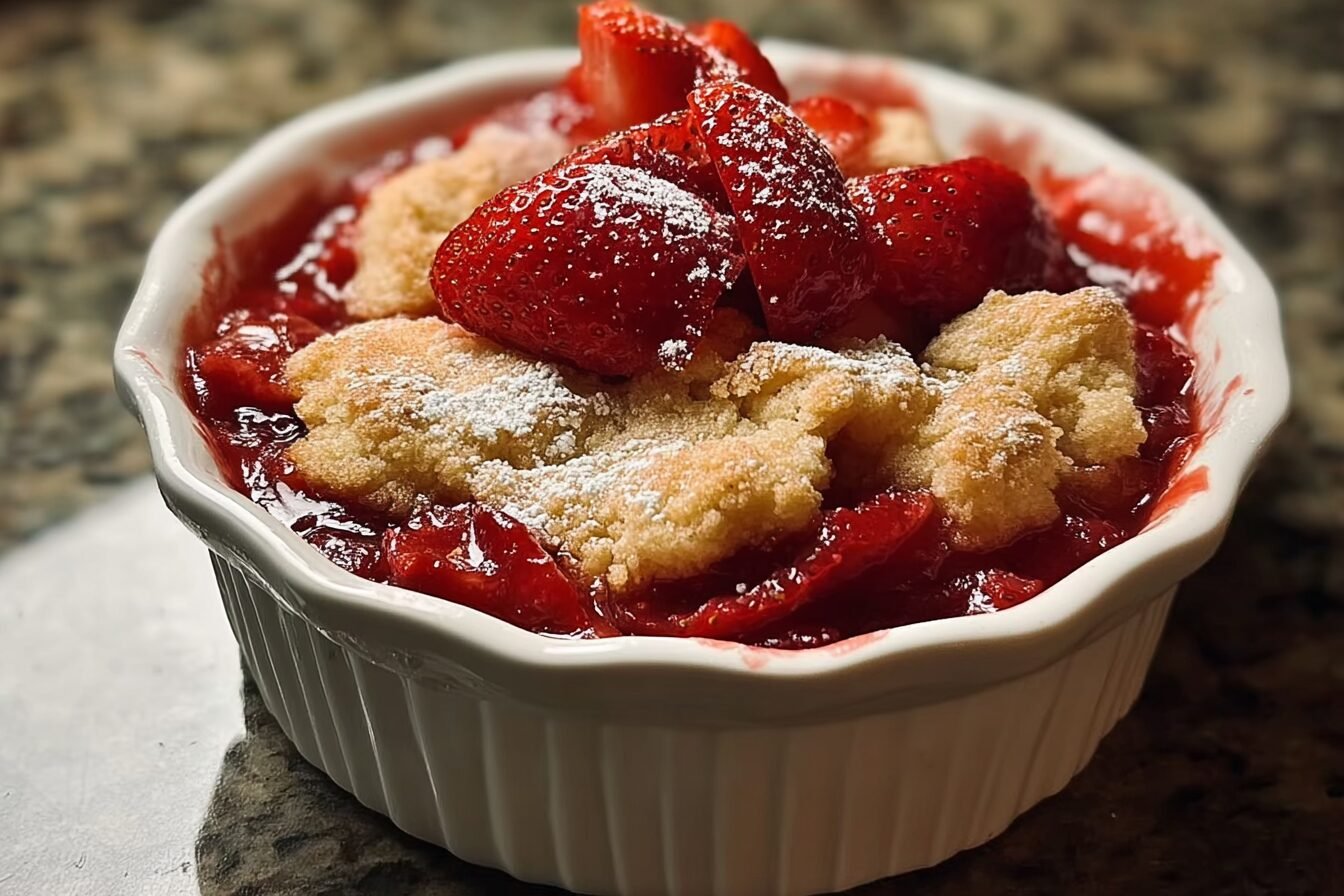 Strawberry Cobbler Recipe With Fresh Berries And Easy Biscuit Topping 6 Strawberry Cobbler