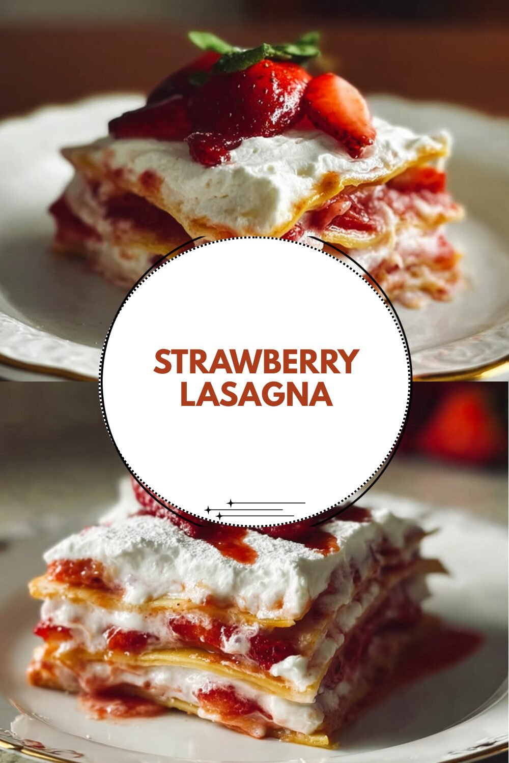 Strawberry Lasagna Recipe No Bake Creamy Summer Dessert With Fresh Whipped Cream 4 Strawberry Lasagna