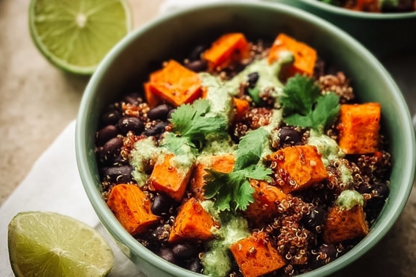 Sweet Potato And Black Bean Quinoa Bowls Easy Vegan Meal Prep Recipe 6 Sweet Potato Black Bean Quinoa Bowls