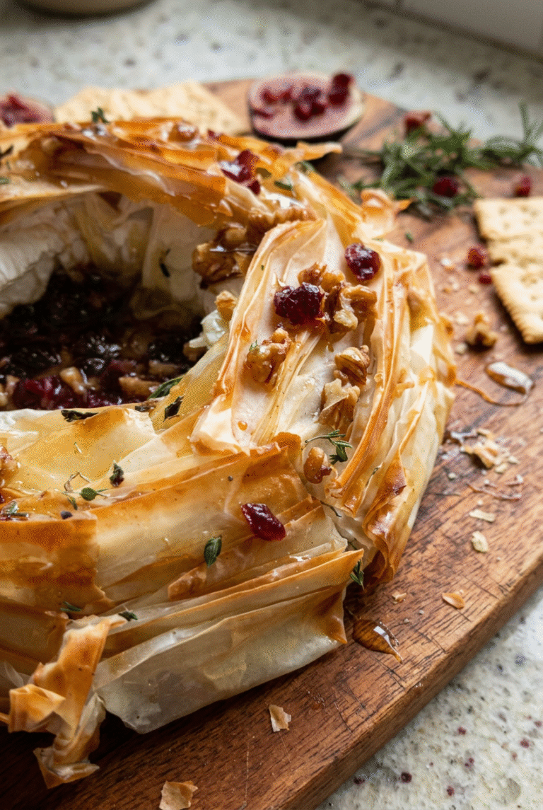 Baked Brie Phyllo Wreath 77.Png
