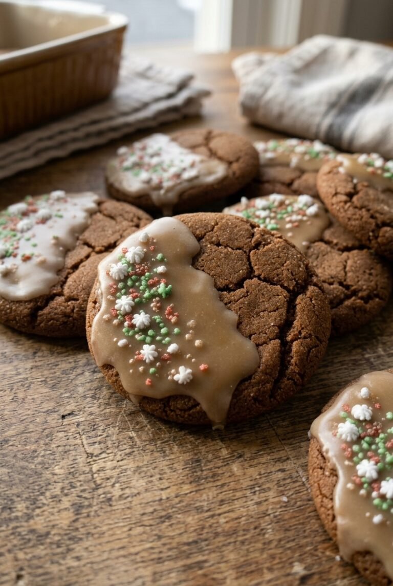 Brown Butter Maple Glaze Gingerbread Cookies 83.Png