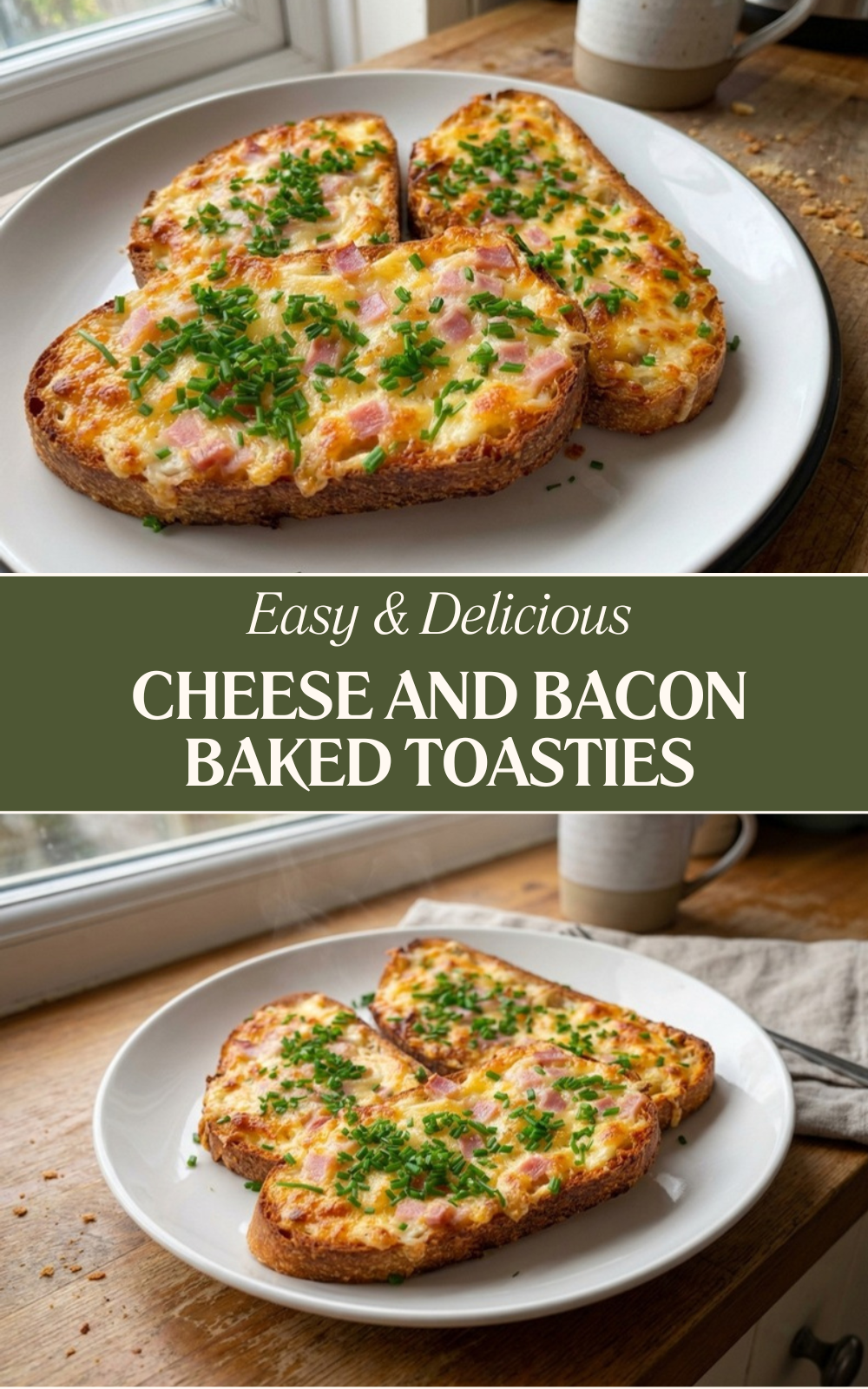Bacon Cheddar Toasts Quick Recipe 7 Cheese And Bacon Baked Toasties