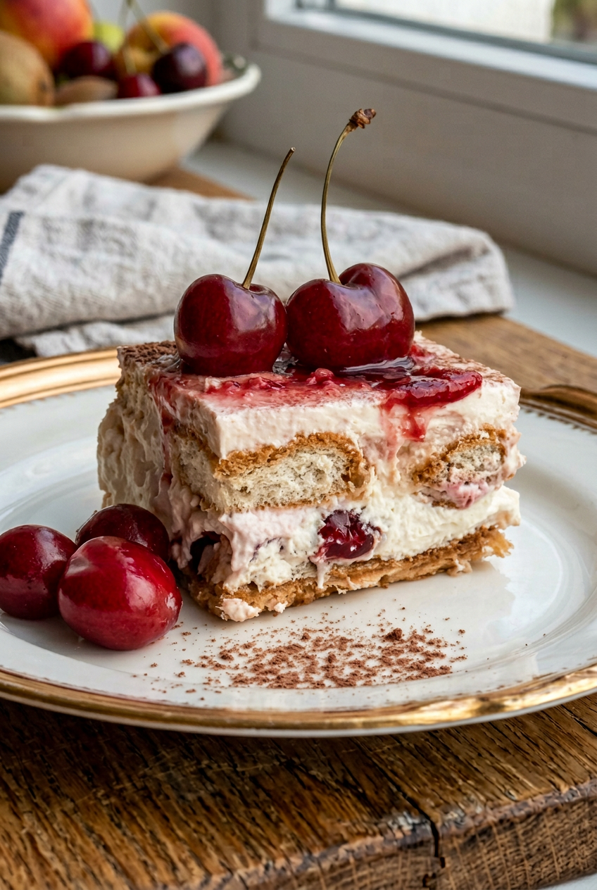 Cherry Almond Tiramisu Recipe 6 Cherry Tiramisu