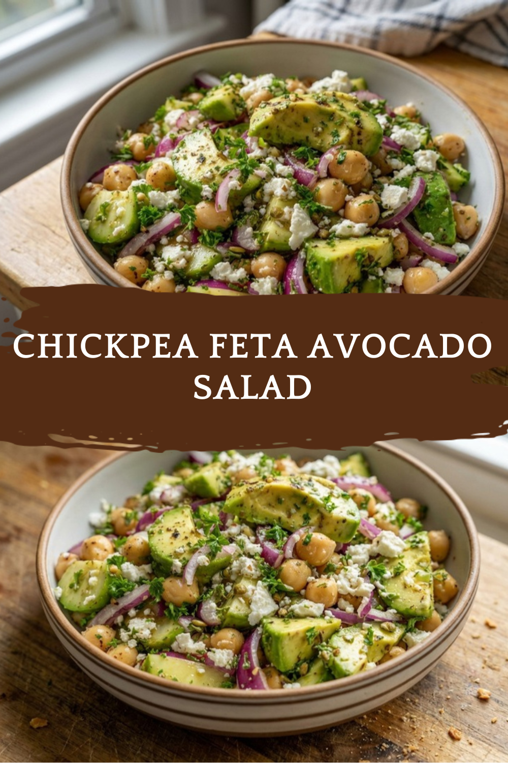 Chickpea Feta Avocado Salad