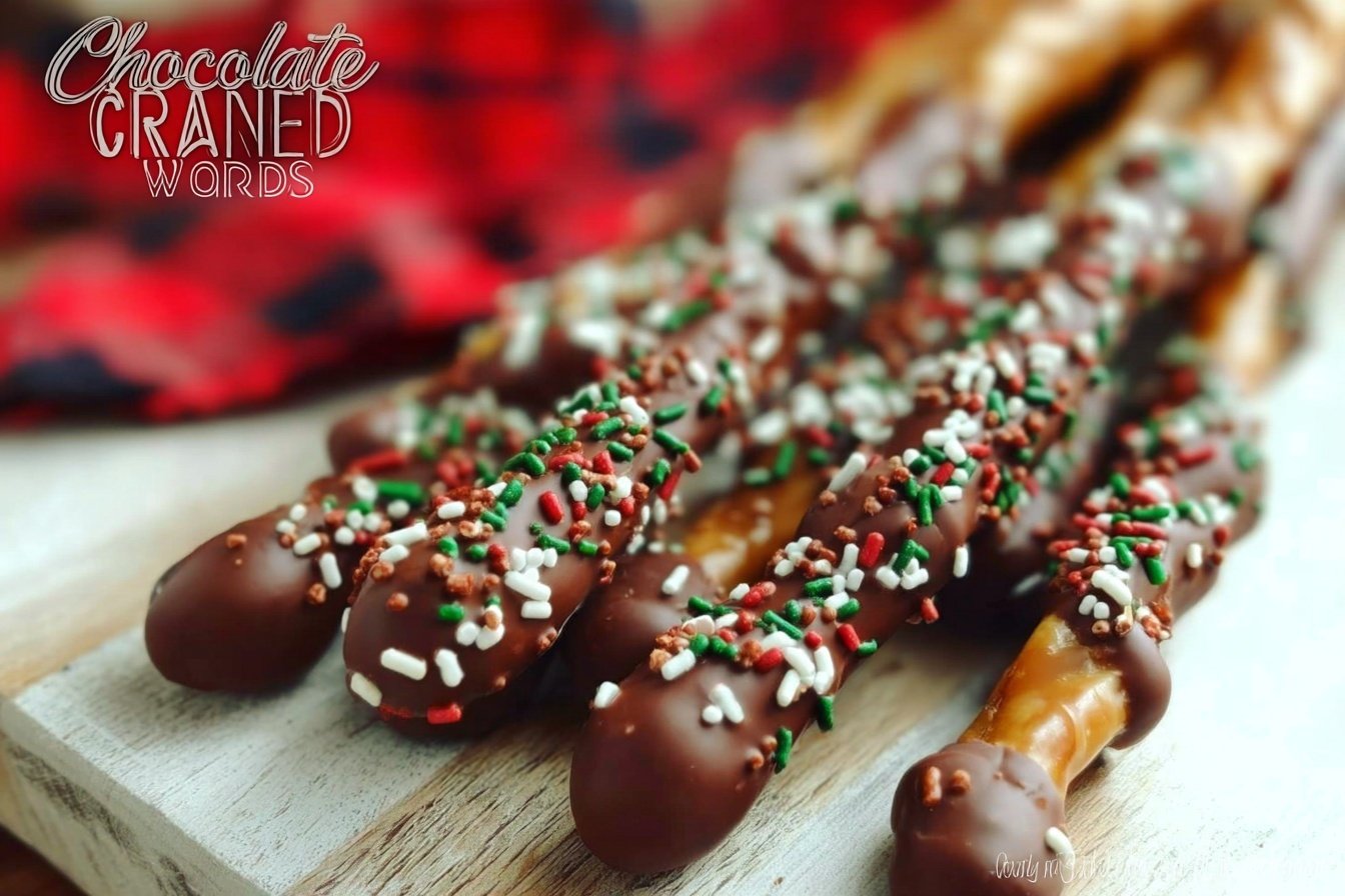 Chocolate Caramel Christmas Wands
