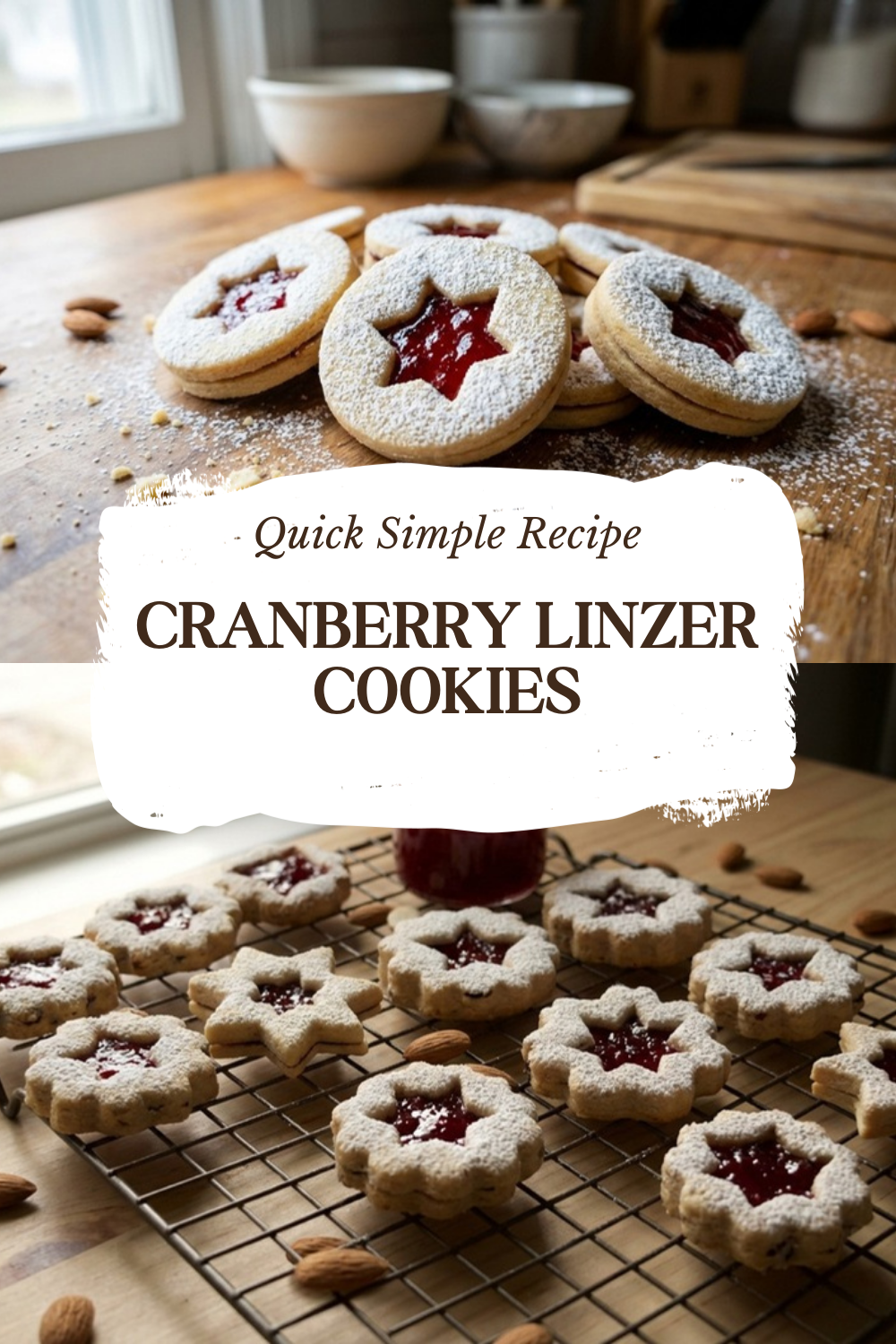 Cranberry Linzer Cookies Easy Homemade Recipe 7 Cranberry Linzer Cookies