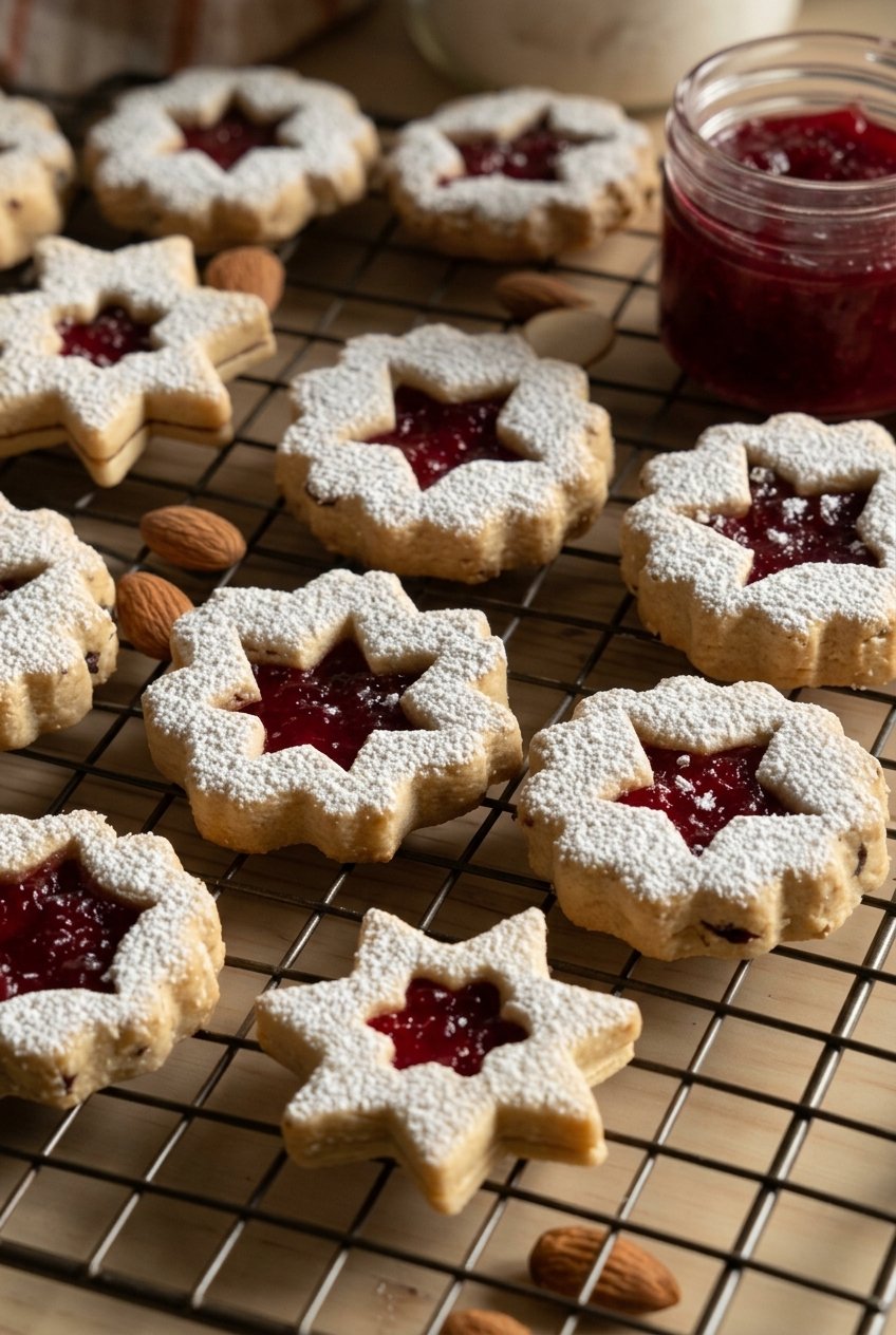 Cranberry Linzer Cookies Easy Homemade Recipe 6 Cranberry Linzer Cookies