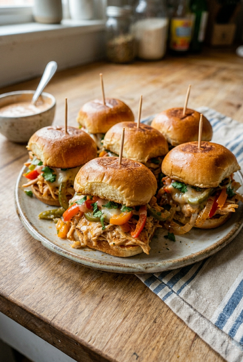 Creamy Chicken Fajita Sliders