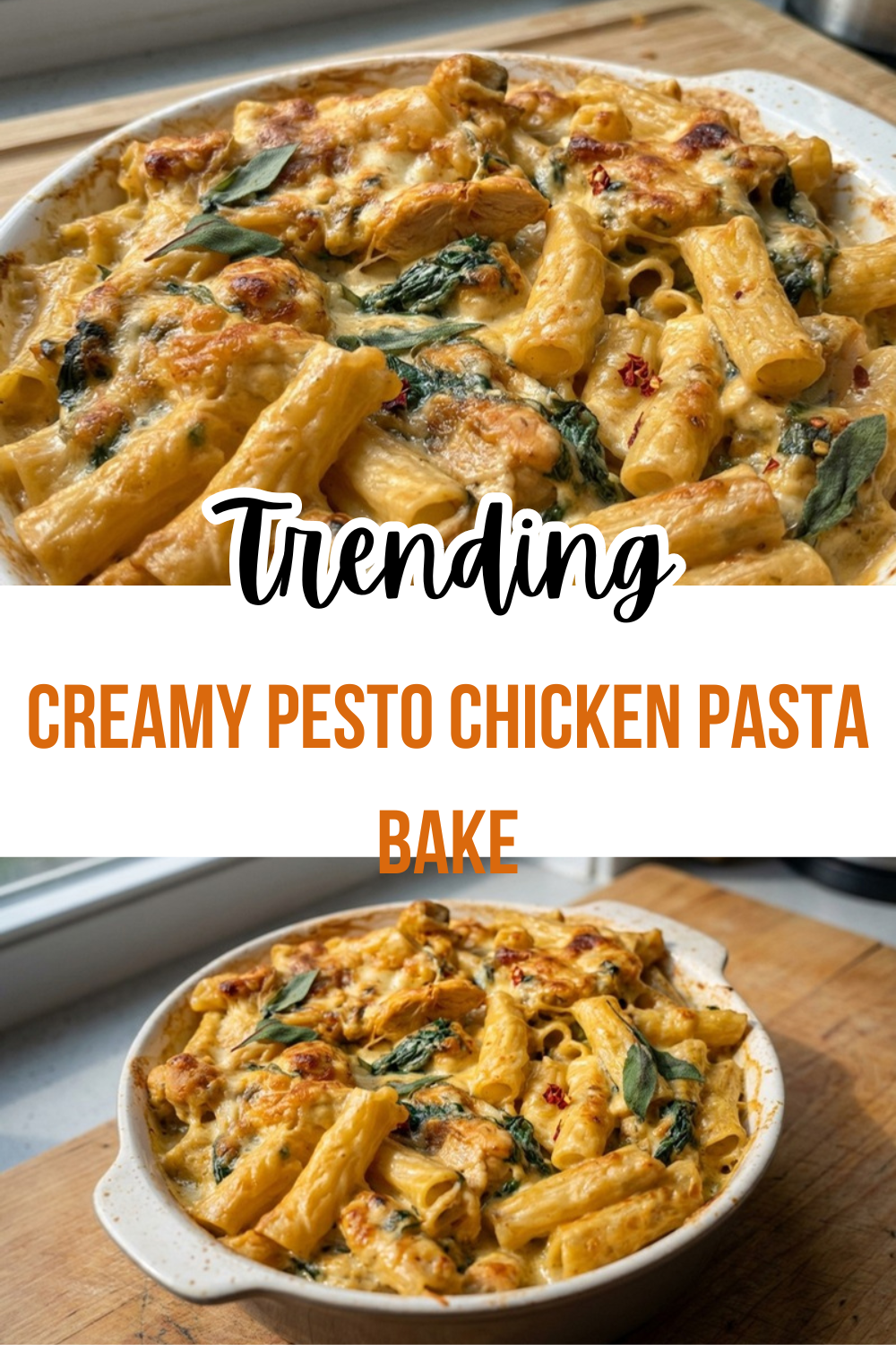 Creamy Pesto Chicken Pasta Bake 7 Creamy Pesto Chicken Pasta Bake