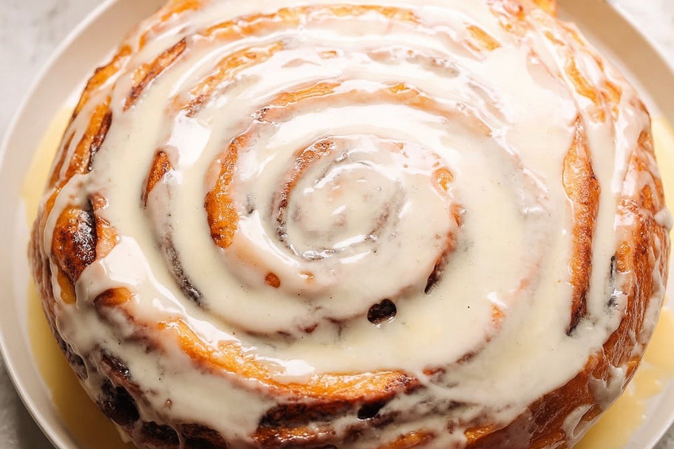 Giant Cinnamon Roll Cake Recipe