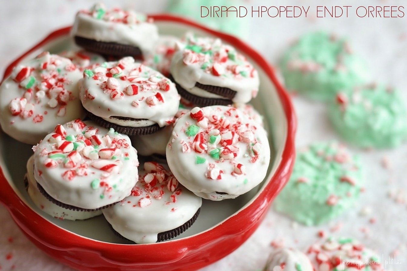 Peppermint Chocolate Covered Oreos Recipe 6 Holiday Dipped Peppermint Oreos