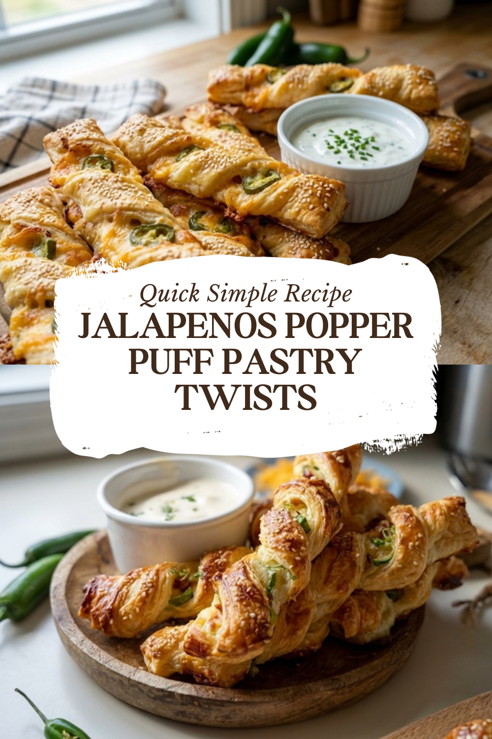 Jalapenos Popper Puff Pastry Twists